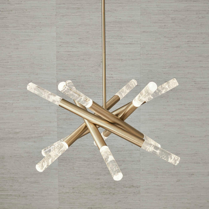 Scepter - 12 Light LED Pendant - Brass