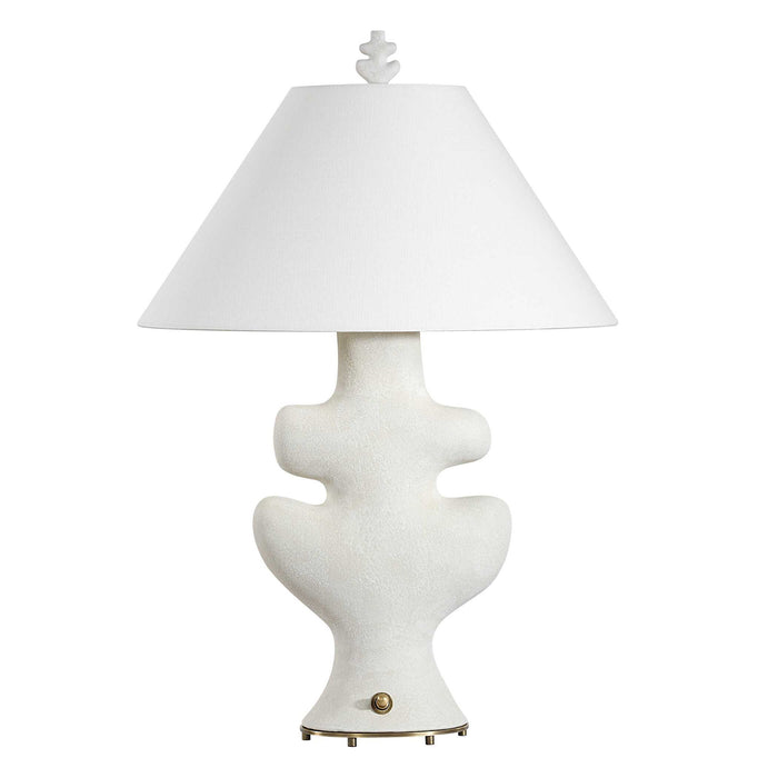 Frosted Leaf - Table Lamp - White