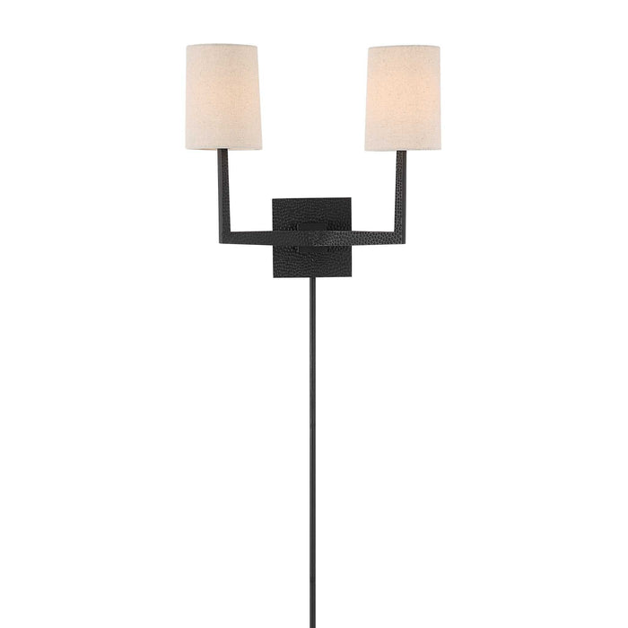 Open Arms - 2 Light Sconce - Black / Gray
