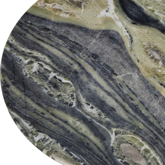 Pirouette - Accent Table - Green / Nickel / White