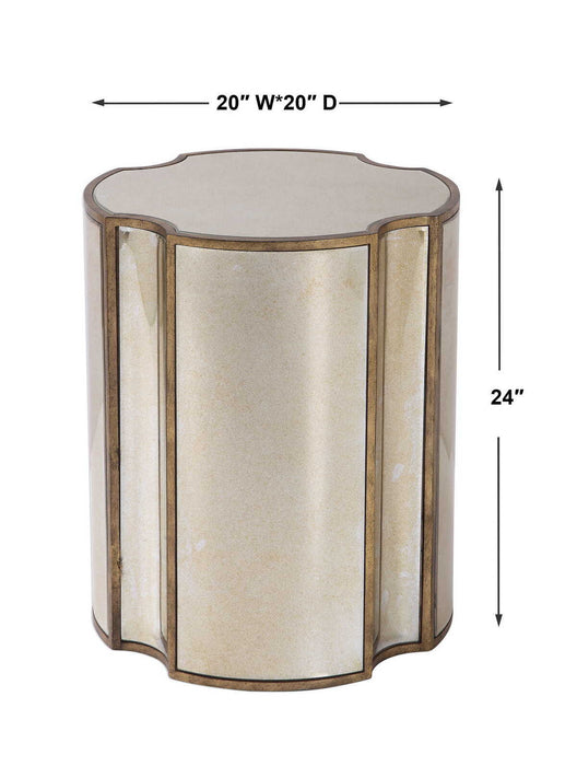 Harlow - Mirrored Accent Table - Gold