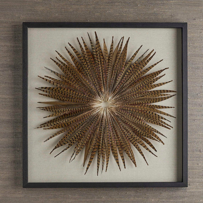 Feather Burst - Shadow Box - Black / Brown