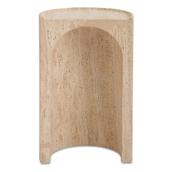Basilica - Accent Table - Brown / White