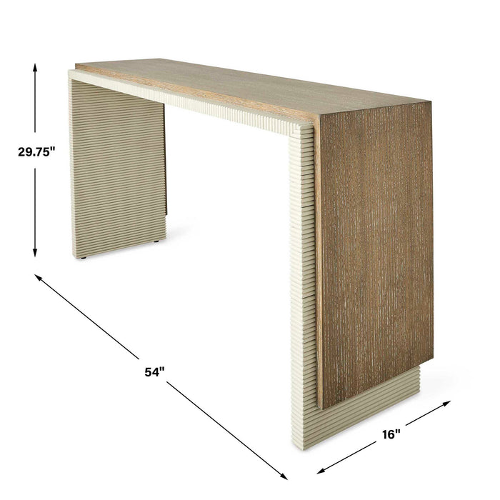 Magic Keys - Console Table - Light Brown / White