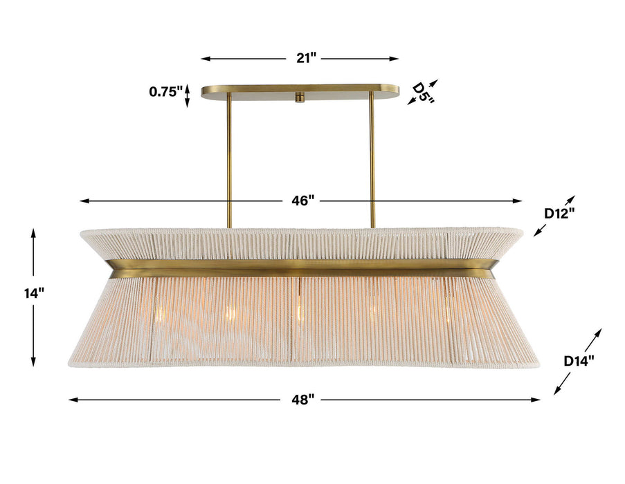 Highly Strung - 5 Light Linear Pendant
