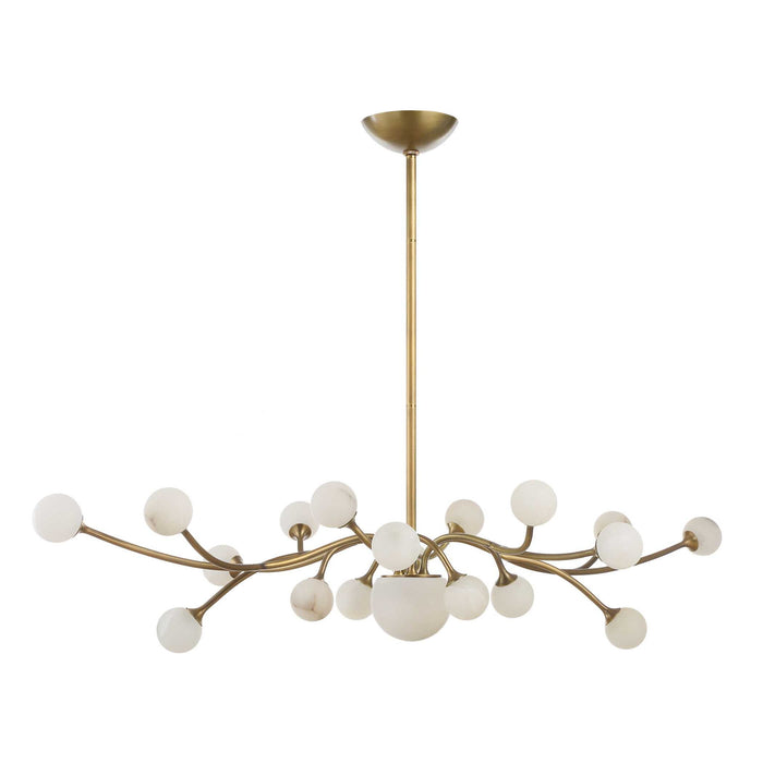 Flurry - 19 Light Pendant - Brass / White