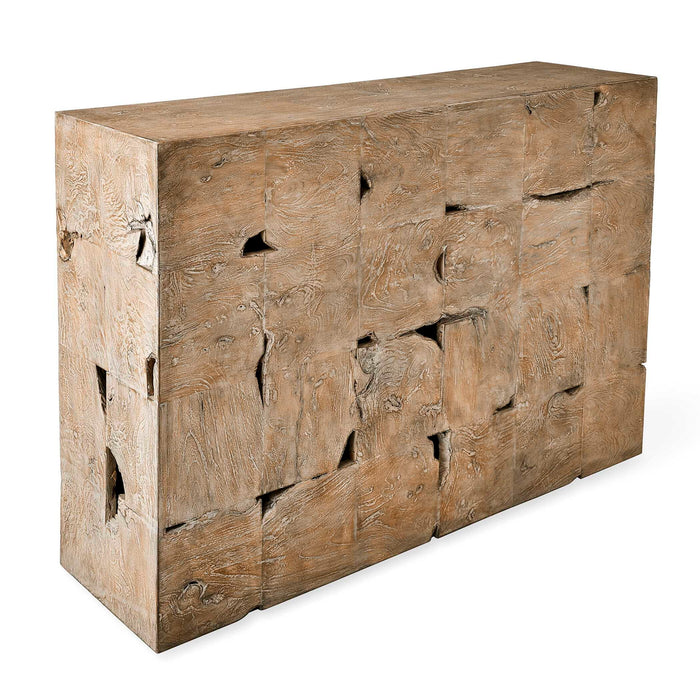 Teak Tac Toe - Console Table