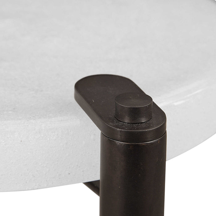 Ames - Drink Table - Bronze / White