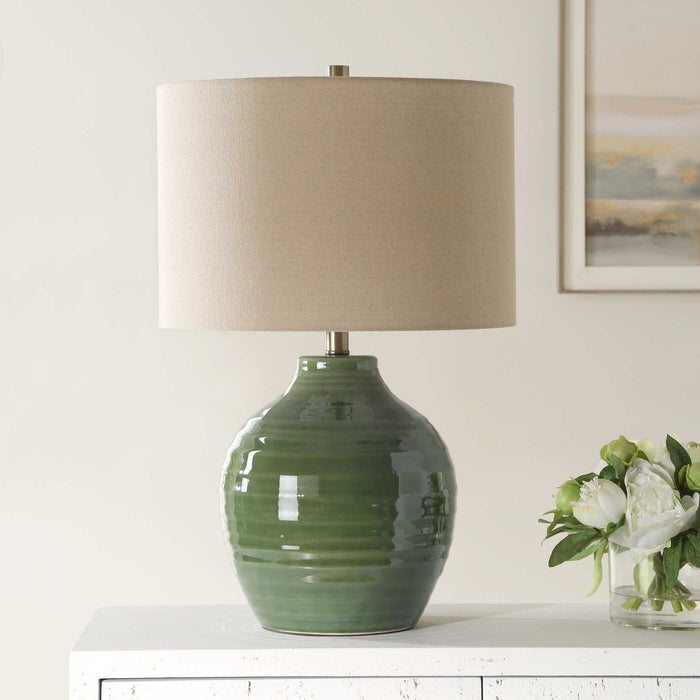 Ceramic Table Lamp - Green