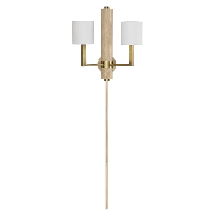 Commune - 2 Light Sconce - Brass