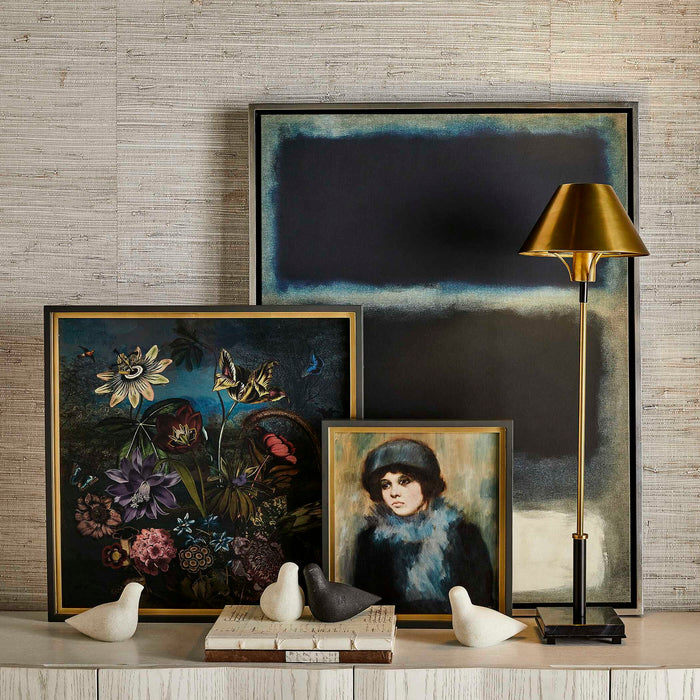 Solstice 2 - Framed Canvas - Black / Blue / Gray