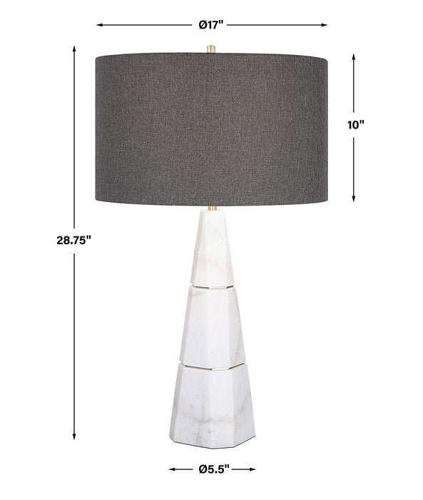 Citadel - Marble Table Lamp - White
