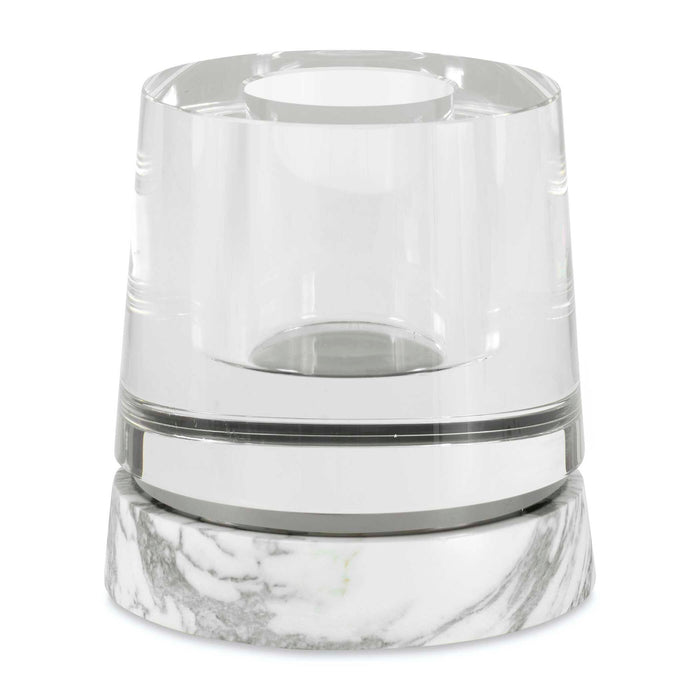 Optic - Marble Candleholder / Vase - Gray / White