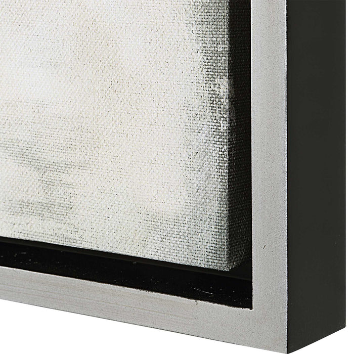 Solstice 1 - Framed Canvas - Black / Blue / Gray