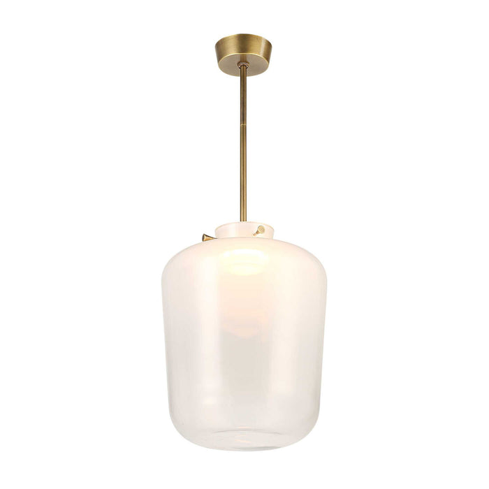 Opalescence - 1 Light Pendant - Brass / White