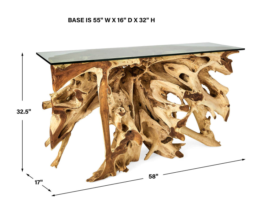 Center Root - Console Table - Brown / Woodtone