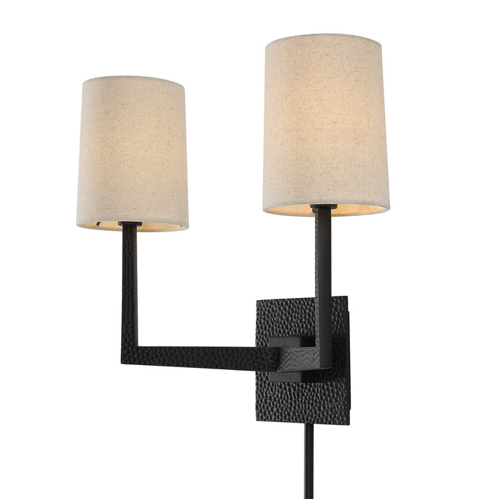 Open Arms - 2 Light Sconce - Black / Gray