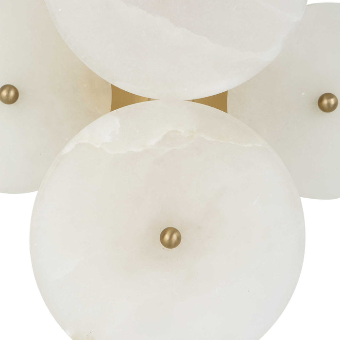 Alabaster Radiance - 2 Light Sconce - Brass
