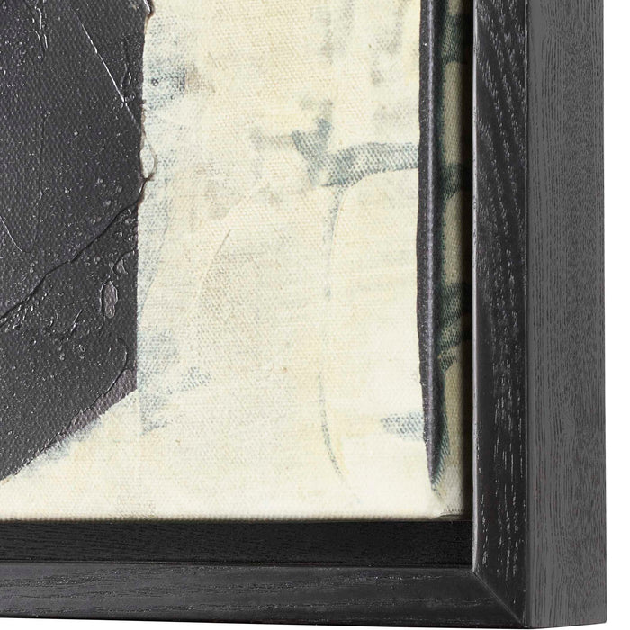 On The Line - Framed Canvases (Set of 2) - Black / Beige