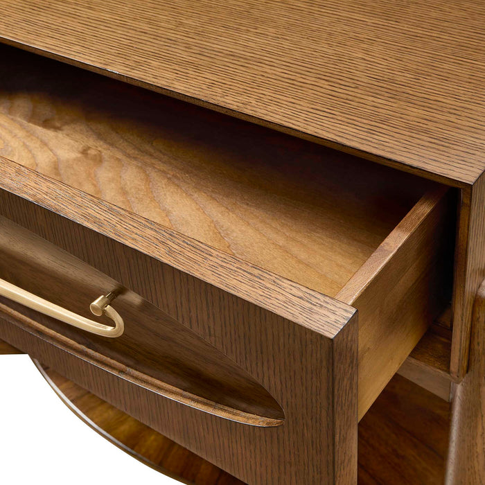 Tiger Eye - Side Table - Woodtone / Brass