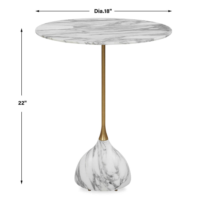 Kiss - Accent Table - Arabescato Marble