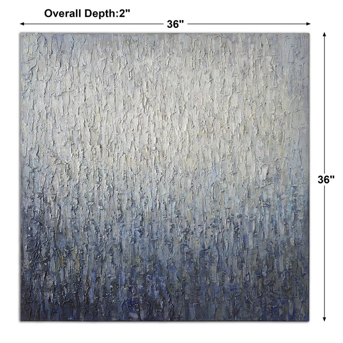 Outside The Window - Hand Painted Art - Dark Gray