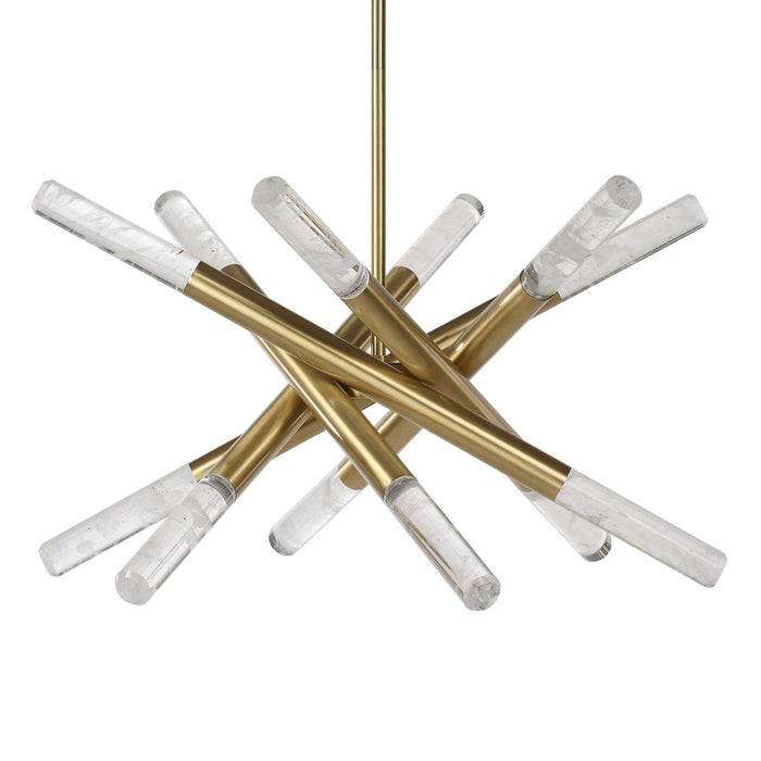 Scepter - 12 Light LED Pendant - Brass
