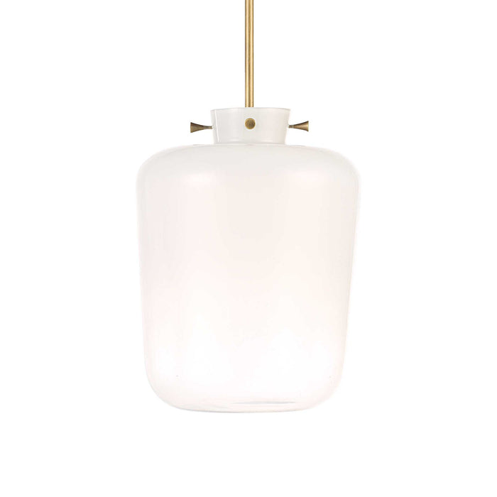 Opalescence - 1 Light Pendant - Brass / White
