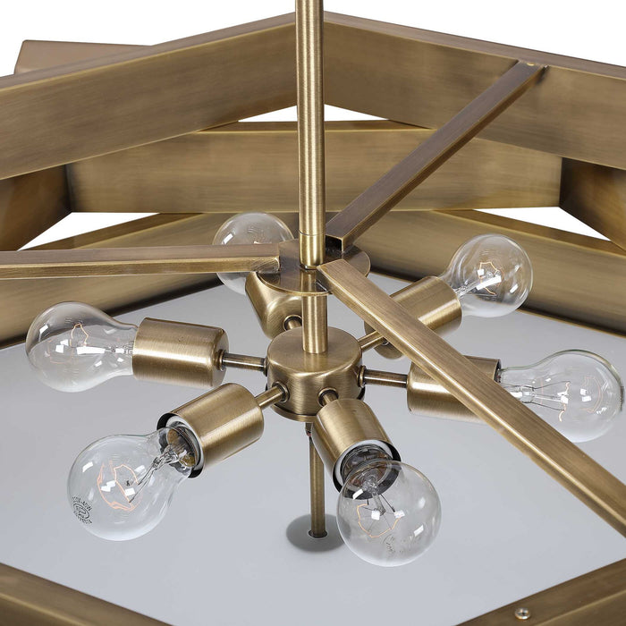 Interlink - 6 Light Pendant - Brass