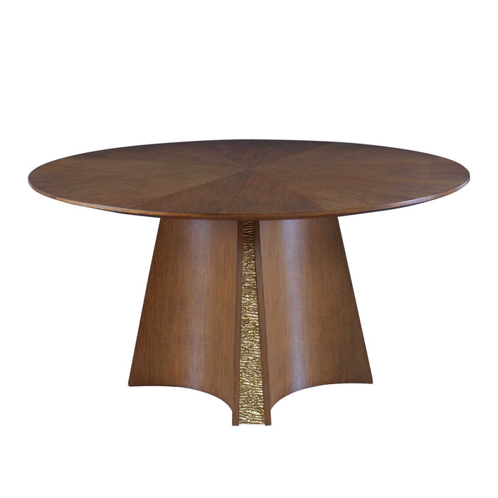 Gold Rush - Dining Table - Woodtone / Brass