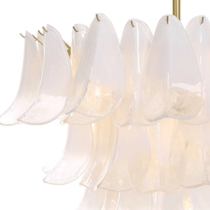 White Lotus - 10 Light Pendant - Brass