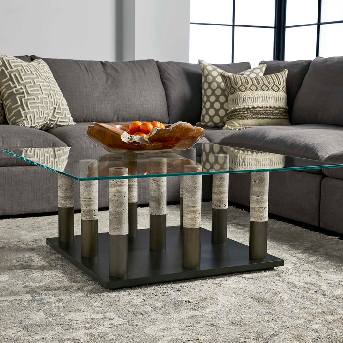 Colonnade - Coffee Table - Black / Brown / Gray