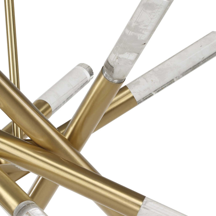 Scepter - 12 Light LED Pendant - Brass