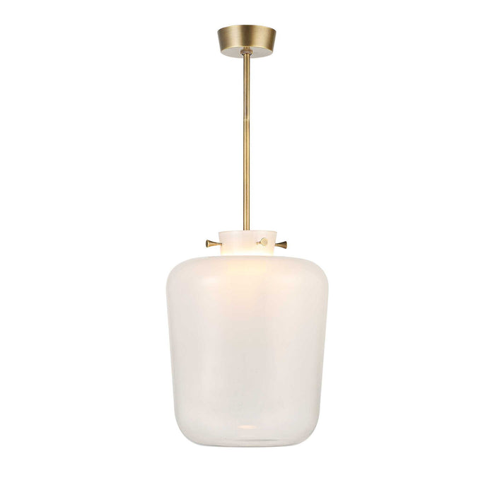 Opalescence - 1 Light Pendant - Brass / White