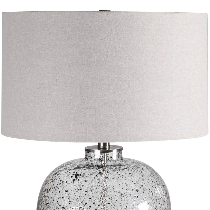 Storm - Glass Table Lamp - Pearl Silver