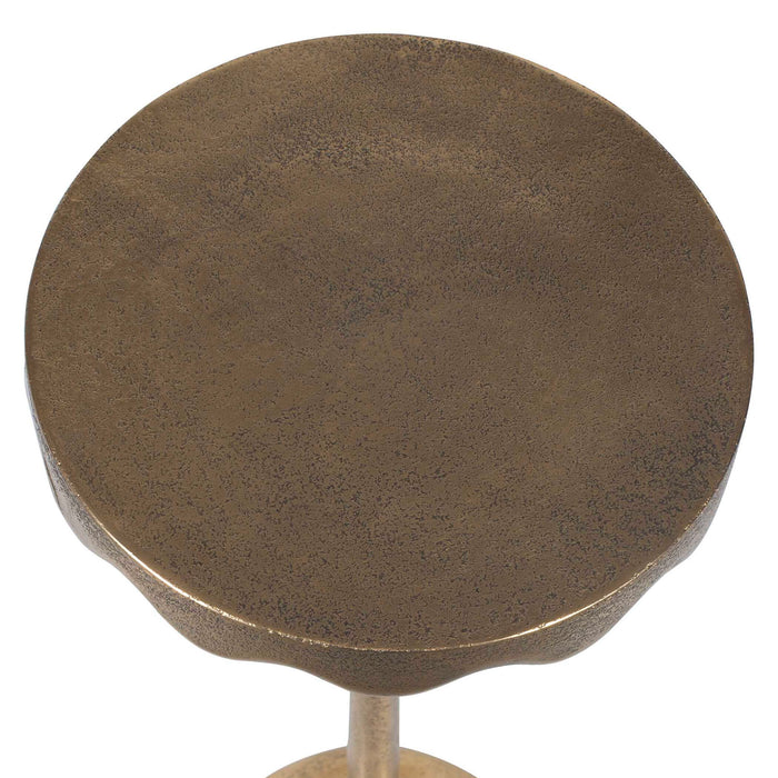 Aluminum Accent Table - Antique Brass