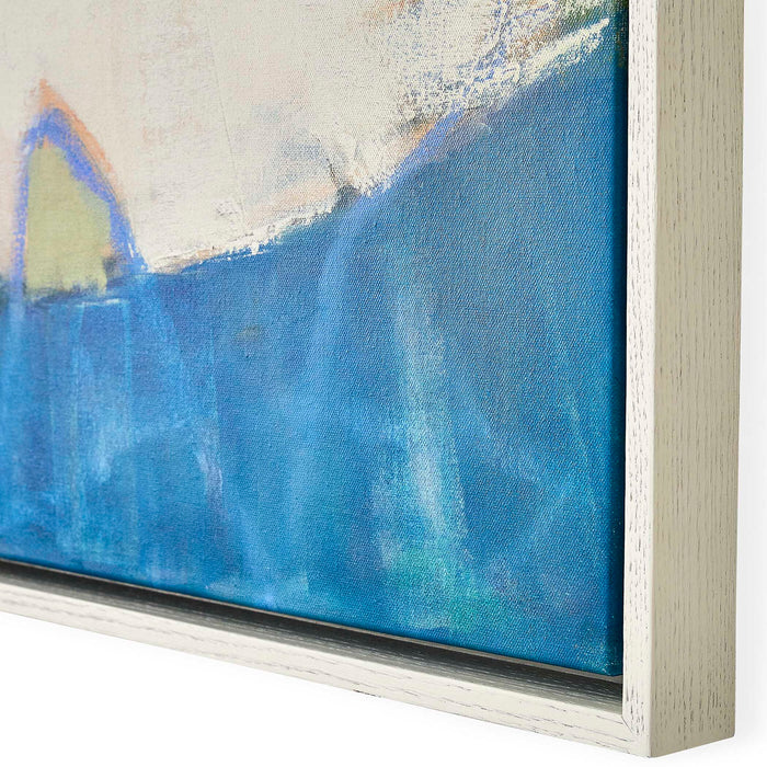 Cool Outlook - Framed Canvases (Set of 4) - Black / Blue / Green