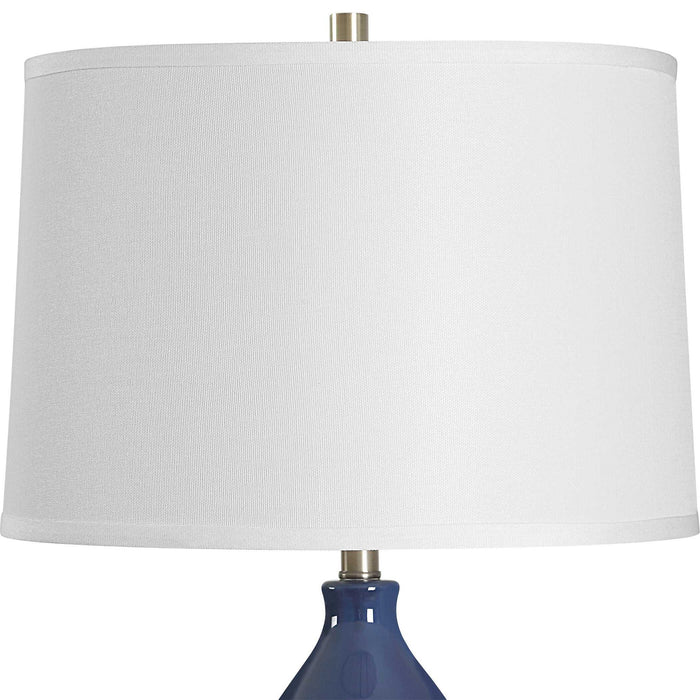 Ceramic Table Lamp - Dark Blue