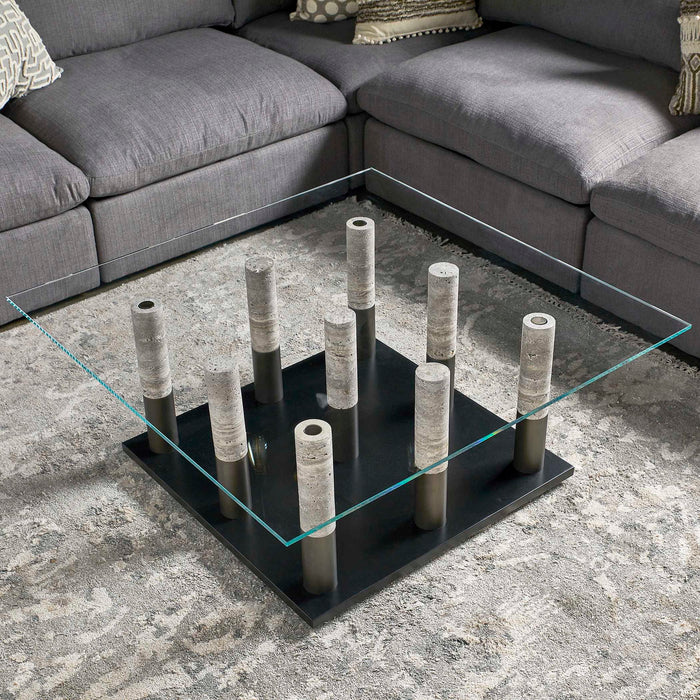 Colonnade - Coffee Table - Black / Brown / Gray