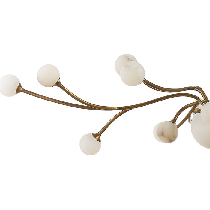 Flurry - 19 Light Pendant - Brass / White