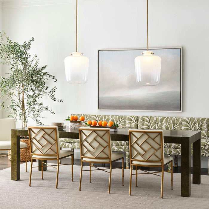 Opalescence - 1 Light Pendant - Brass / White