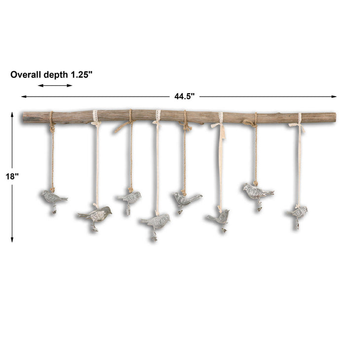 Birds On A Branch - Wall Art - Light Brown