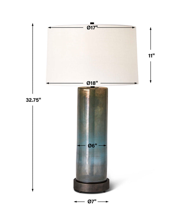 Ocean Eyes - Table Lamp - Blue / Bronze