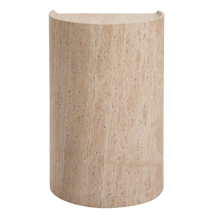 Basilica - Accent Table - Brown / White