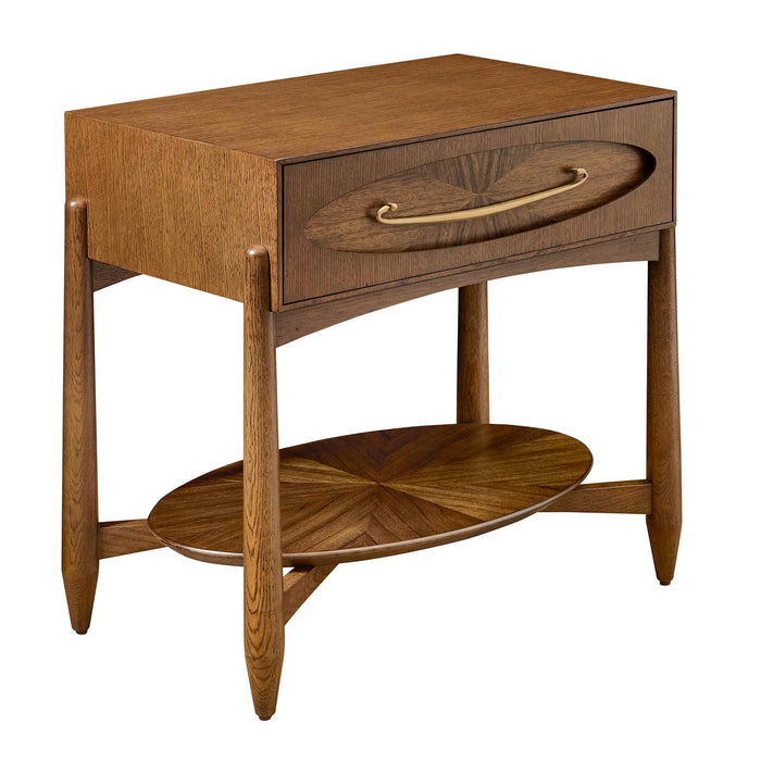 Tiger Eye - Side Table - Woodtone / Brass