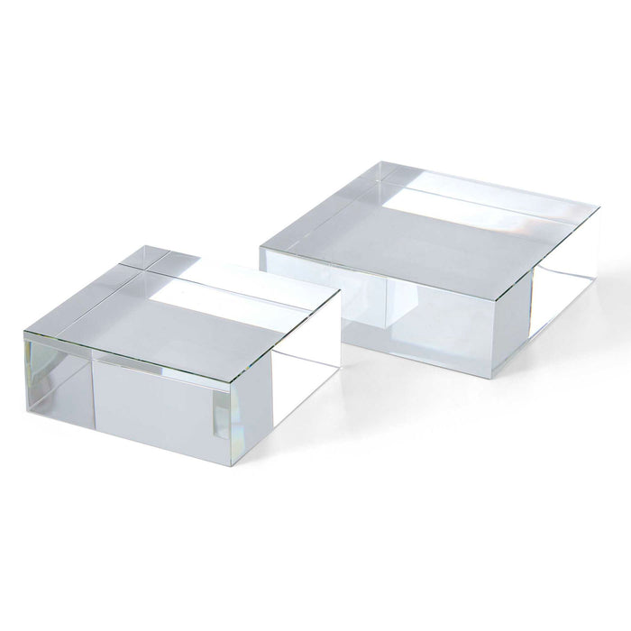 Square Risers - Sculptures (Set of 2) - Crystal