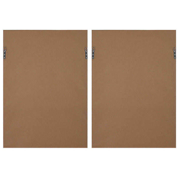 Plunging Pastels - Framed Prints (Set of 2) - Black / Brown / Gray