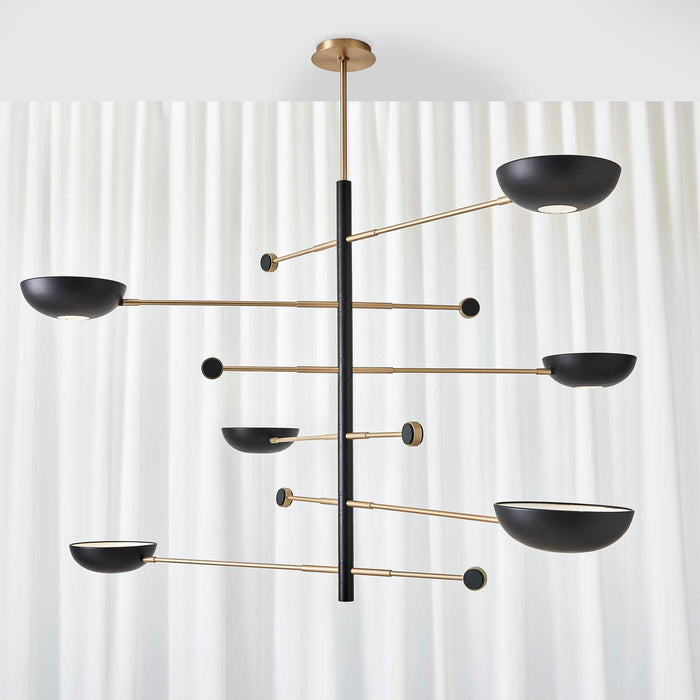 Swinger - 6 Light Pendant - Black