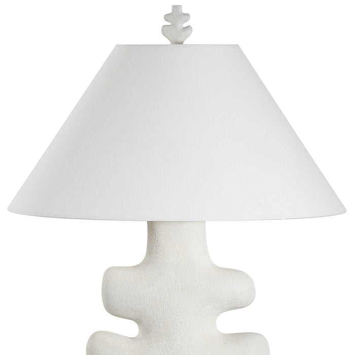Frosted Leaf - Table Lamp - White