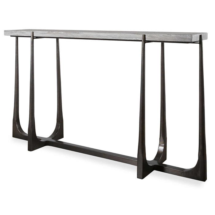 Tapering Off - Console Table - Bronze / Gray